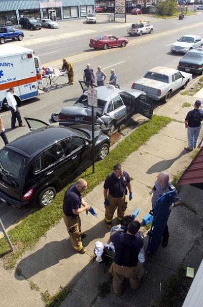Four-car wreck