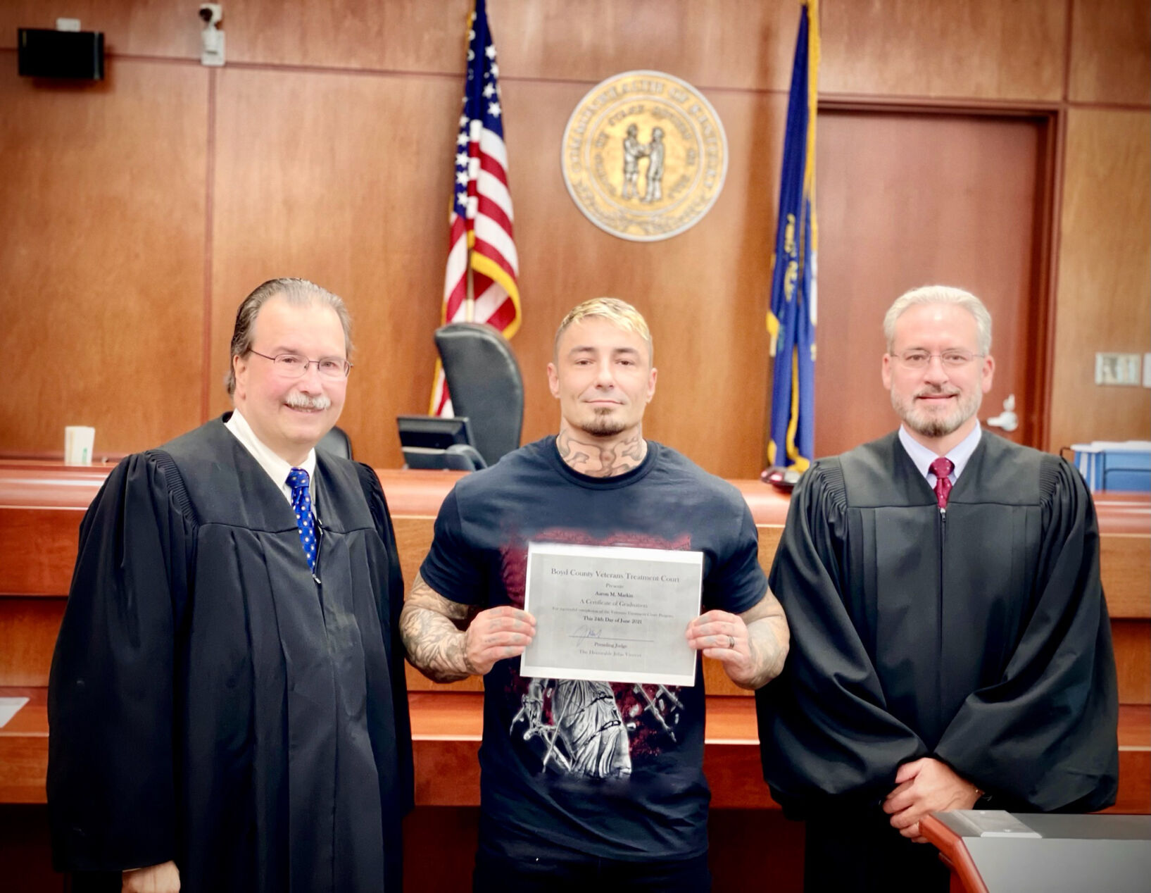 Marine Vet graduates Veterans Court - Vimarsana News