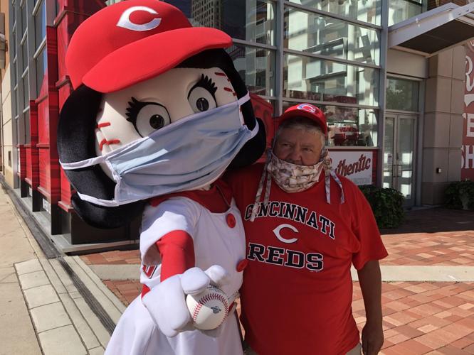 Cincinnati Reds Opening Day Parade Reds mascot, Rosie Red, is seen