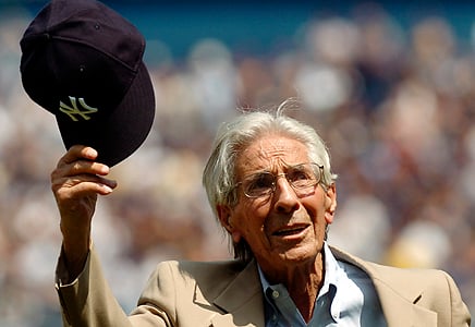 Holy Cow Gift Knocks Phil Rizzuto Over! Yankee Stadium 