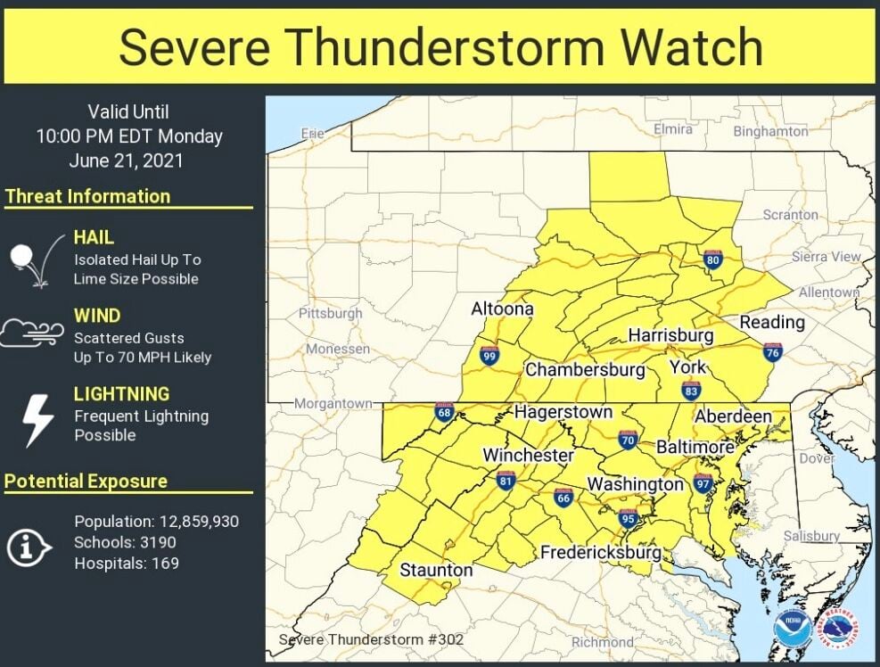 UPDATE Severe thunderstorm watch in effect until 10 p.m ...