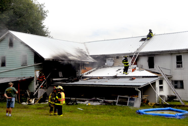 Burn victim airlifted to hospital following apartment house fire in