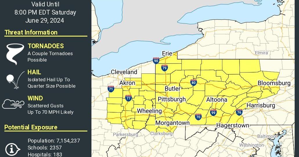 UPDATE Tornado warning expires, thunderstorm watch remains in place ...