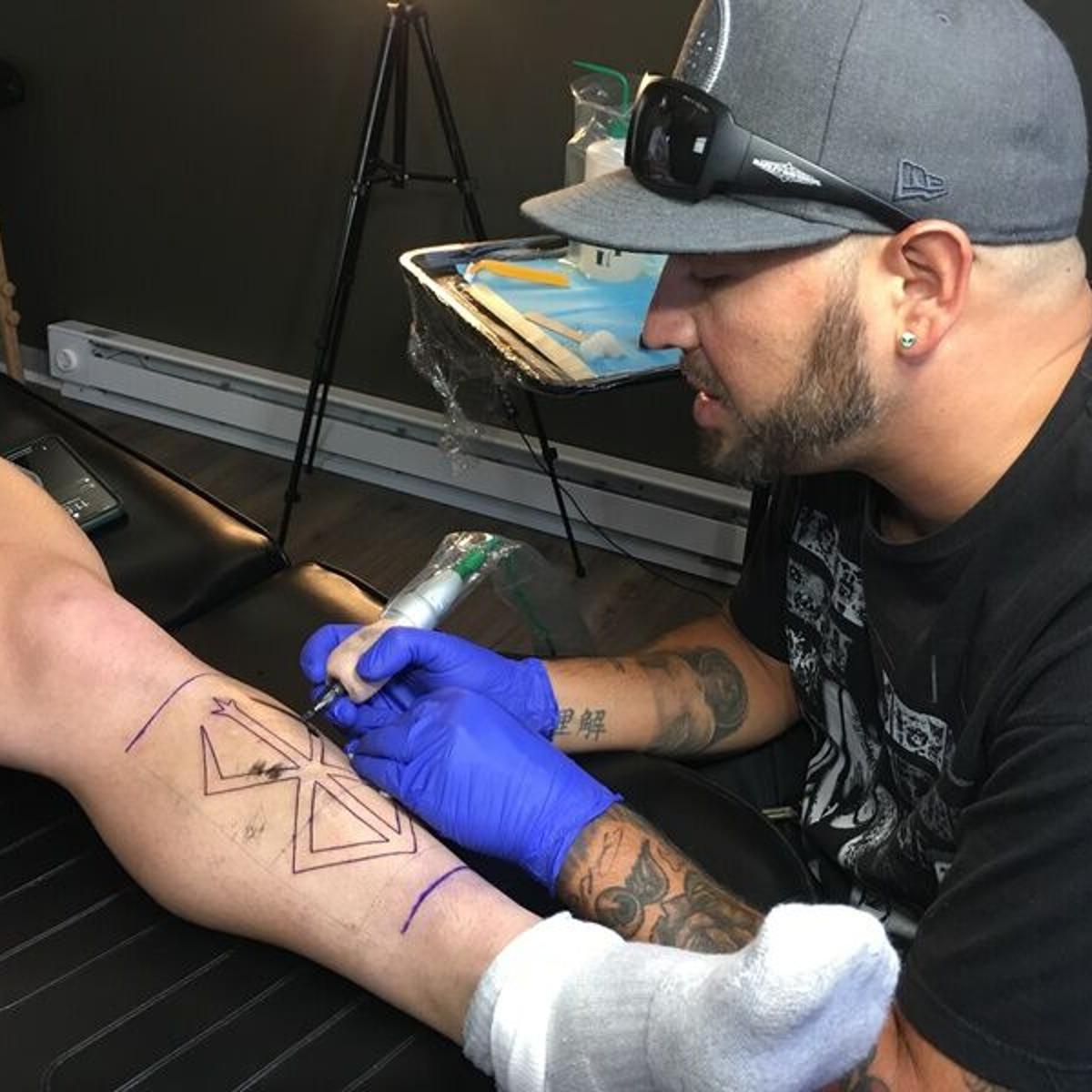 Tattoo Artist Drawing Support For His New Business Local News Dailyitem Com