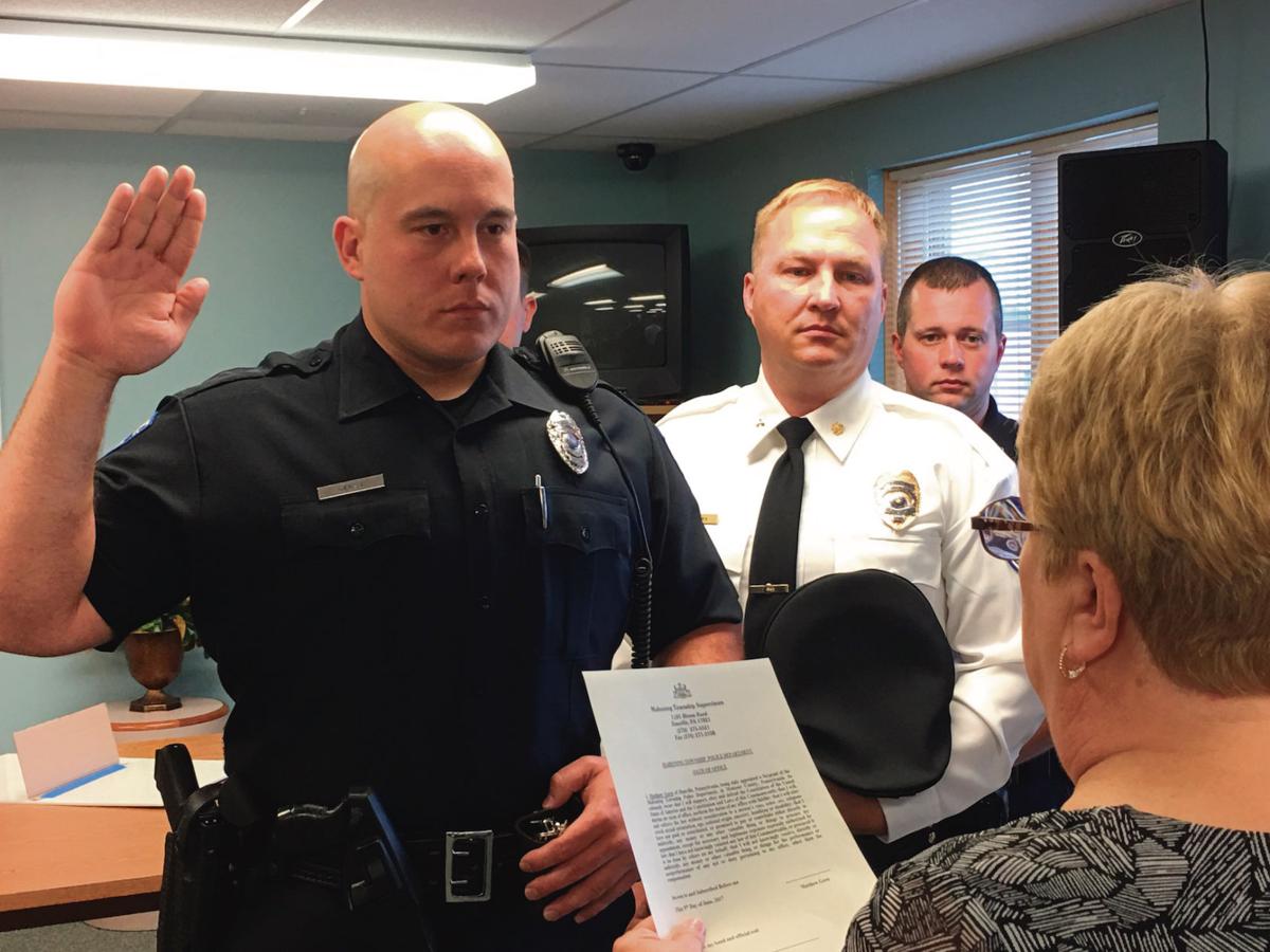 Mahoning Twp officials reveal new seal swear in police officers