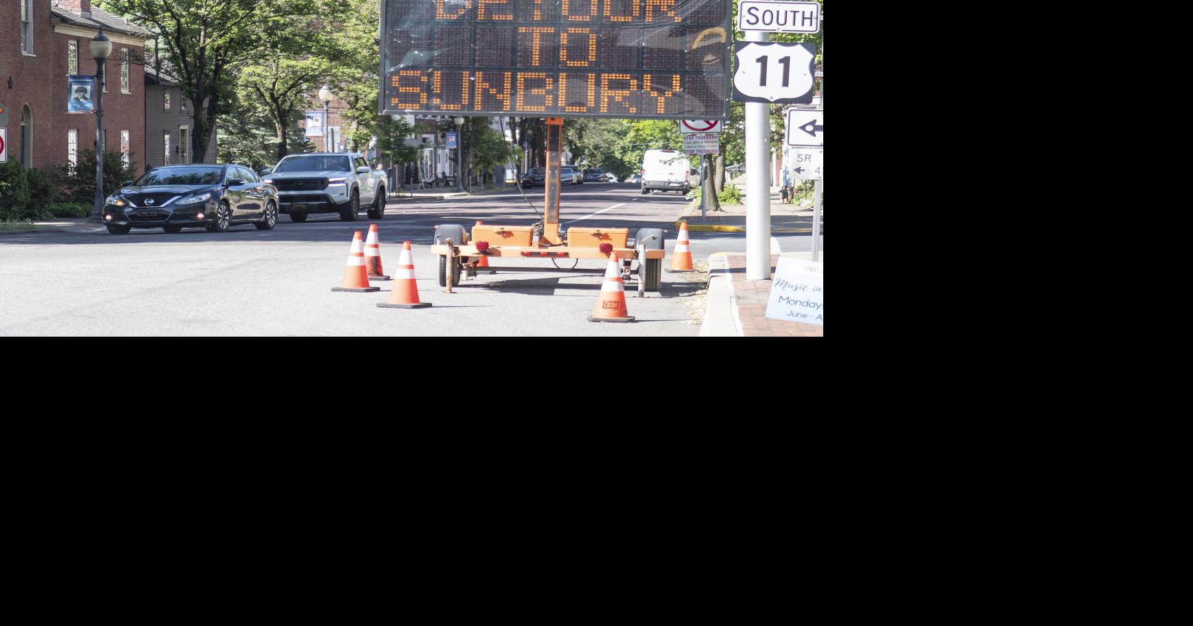 Detour from Northumberland to Sunbury begins June 8