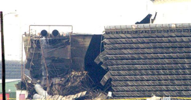 Wooden tower base collapses at power plant | News | dailyitem.com