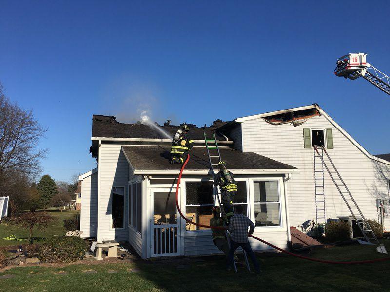 Debris fire spreads, heavily damaging home News