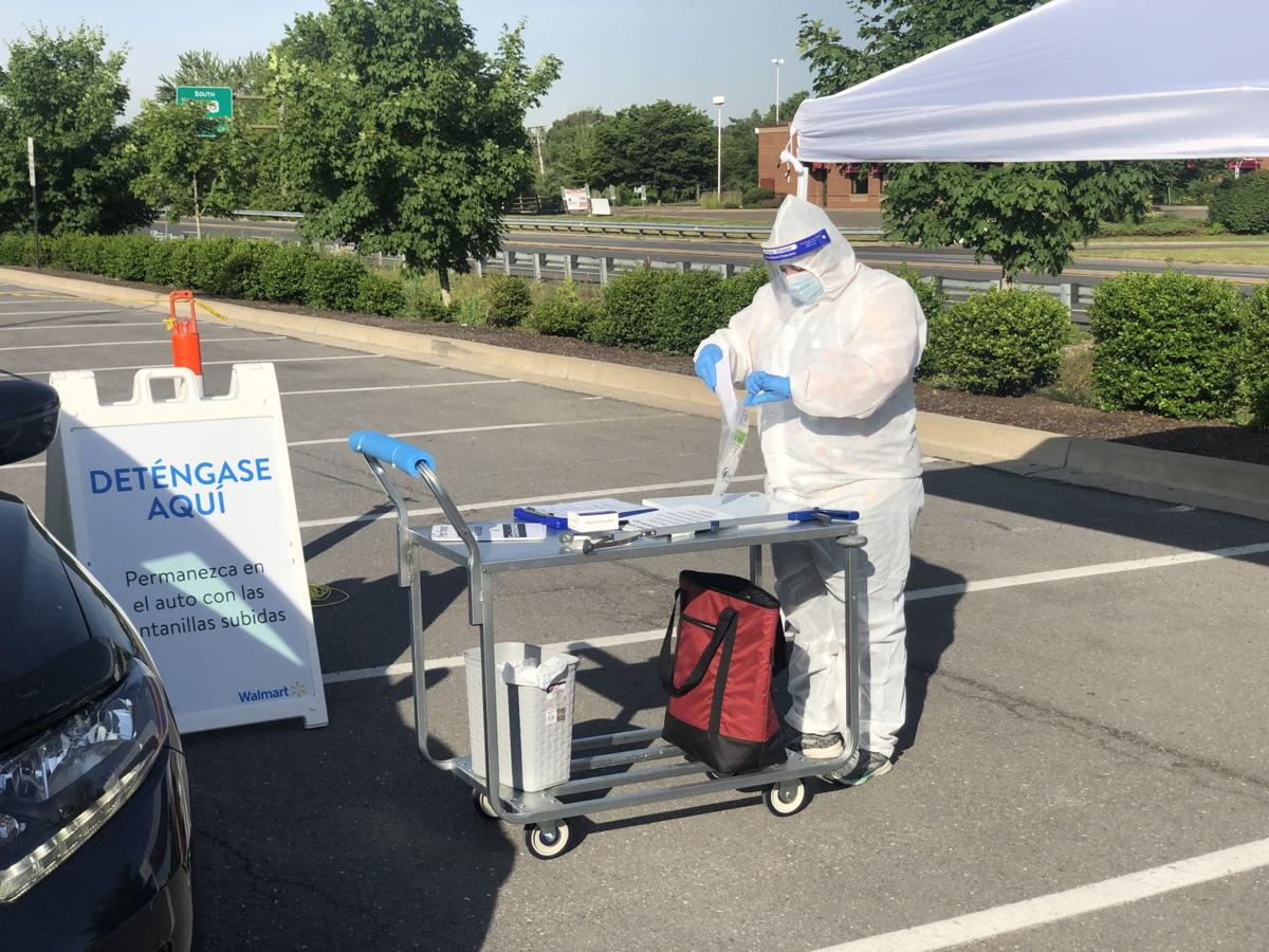 Drive thru testing under way at valley walmart stores coronavirus