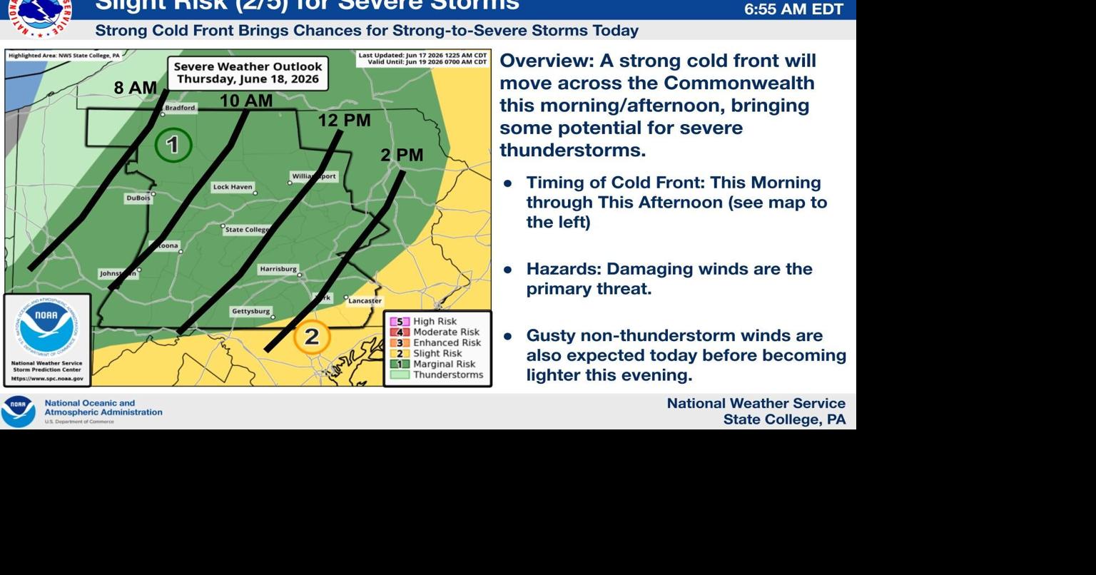 Strong winds, thunderstorms could spread across state Thursday