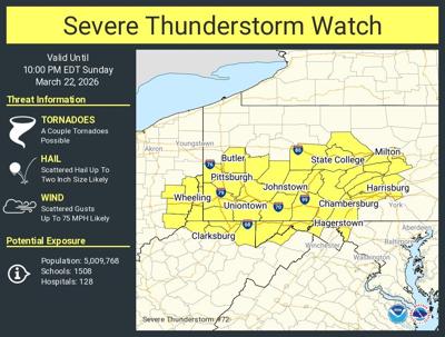 Severe thunderstorm watch in place until 10 p.m. Sunday | | dailyitem.com