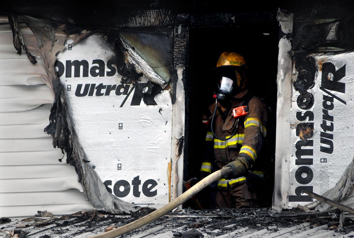 Burn victim airlifted to hospital following apartment house fire in