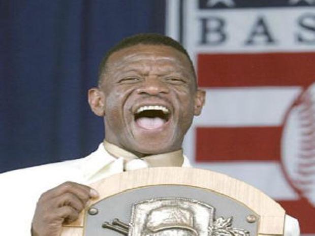 Rickey Henderson And His Hall Of Fame Plaque