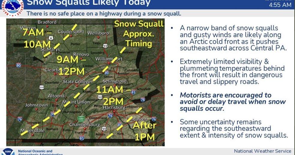 Snow squalls expected to sweep across region | News | dailyitem.com