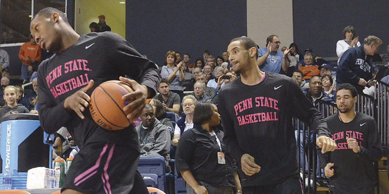 penn state black and pink basketball jersey