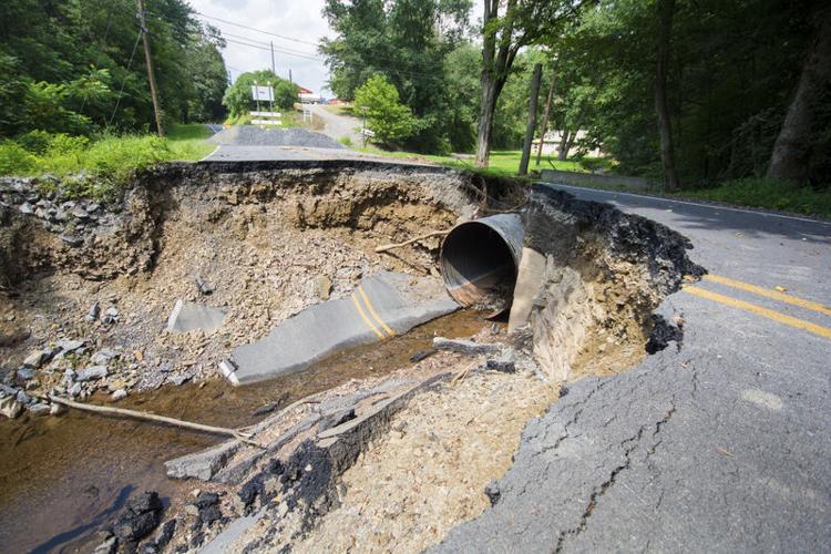Penns Drive reopens; work completed after part of road washed away