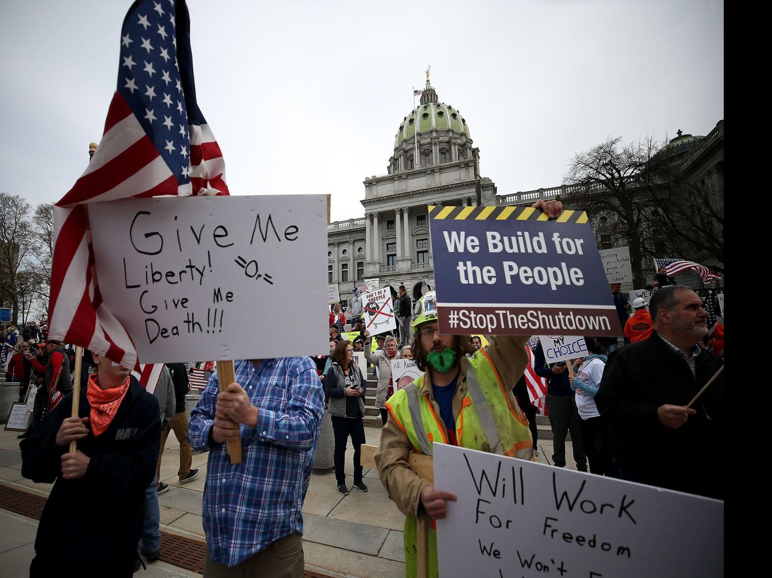 Update Hundreds Gather At Capitol In Harrisburg For Anti Shutdown Rally Calling To Reopen Pennsylvania Spotlightpa Dailyitem Com