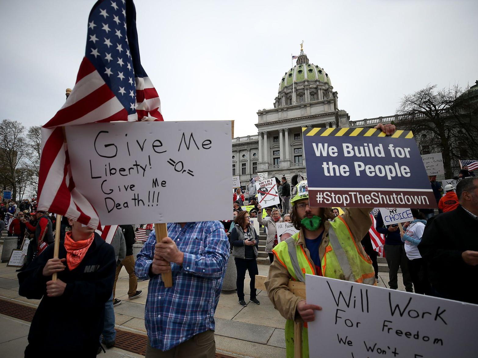 Update Hundreds Gather At Capitol In Harrisburg For Anti Shutdown Rally Calling To Reopen Pennsylvania Spotlightpa Dailyitem Com