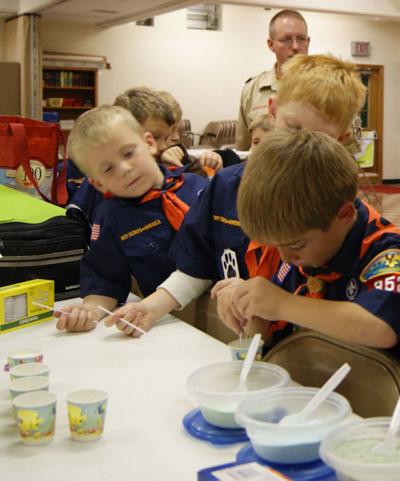 Tiger Scout den 3520 learns about dairy