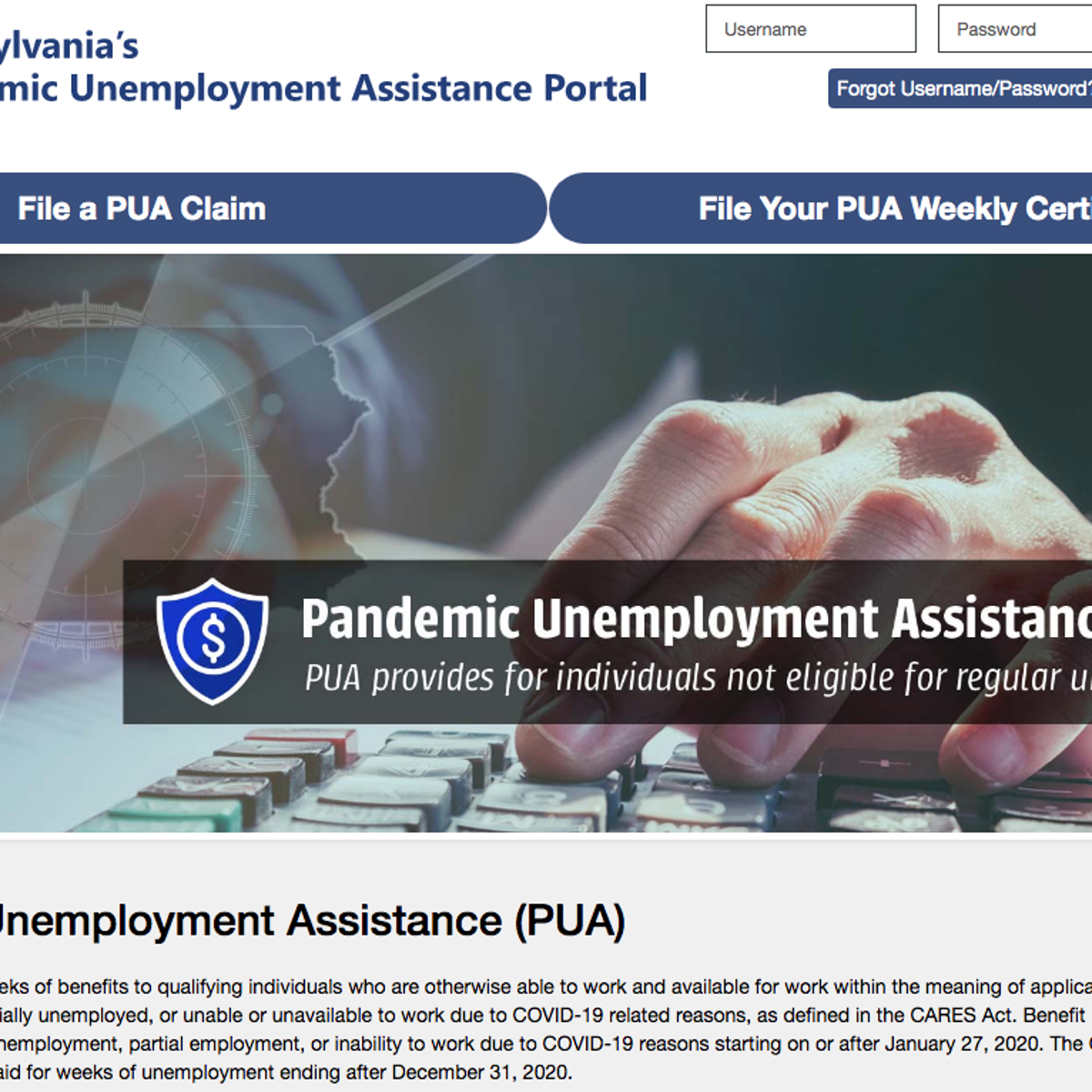 Pennsylvania Opens Web Portal For Pandemic Unemployment Assistance Benefits Coronavirus Dailyitem Com