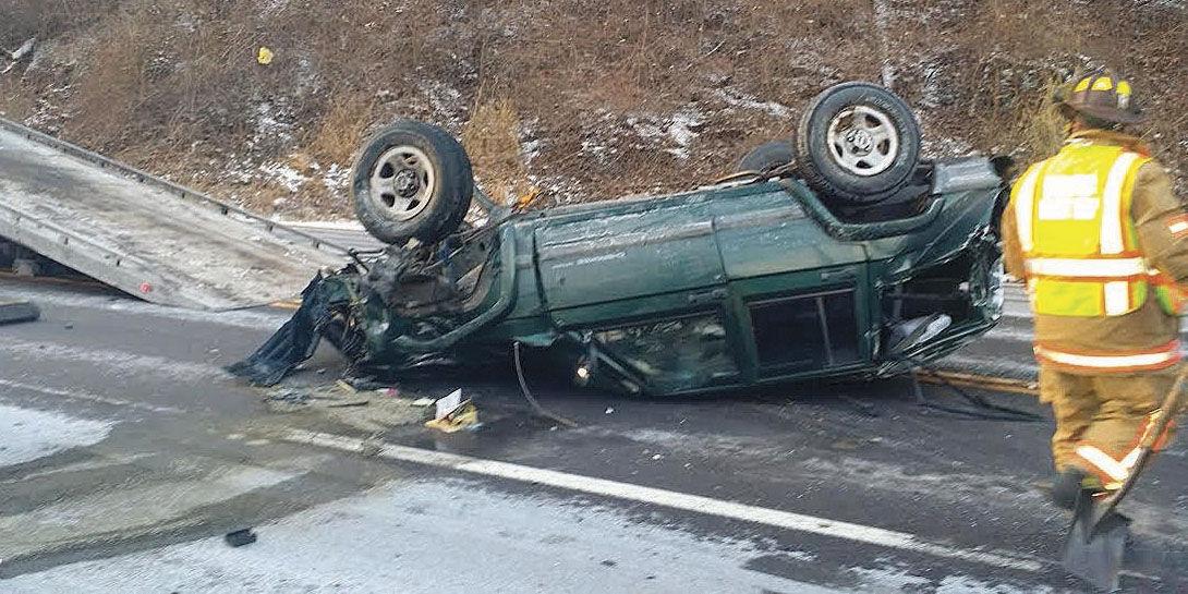 Man survives violent rollover crash News