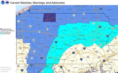Frost advisory, freeze watch in place for next two nights | News ...