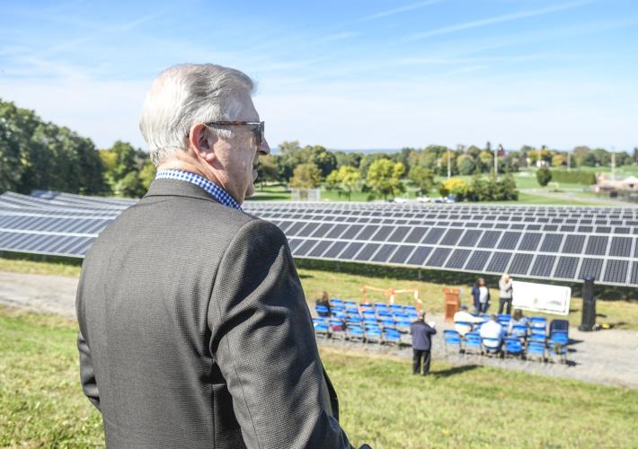 bucknell-officials-dedicate-new-solar-array-news-dailyitem
