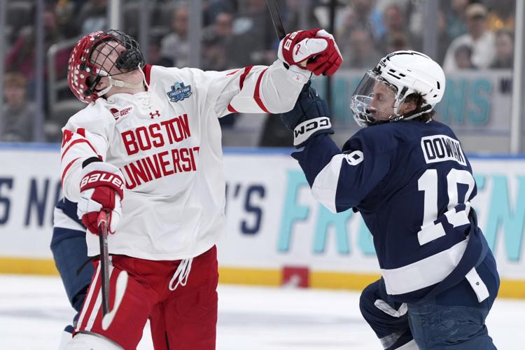 Penn State hockey falls in 1st Frozen Four appearance to Boston ...