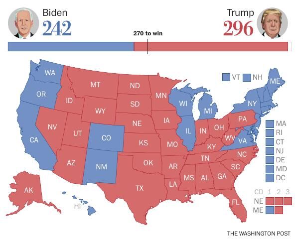 Analysis The 3 Most Likely Paths To Victory For Biden And Trump In Maps Election Dailyitem Com