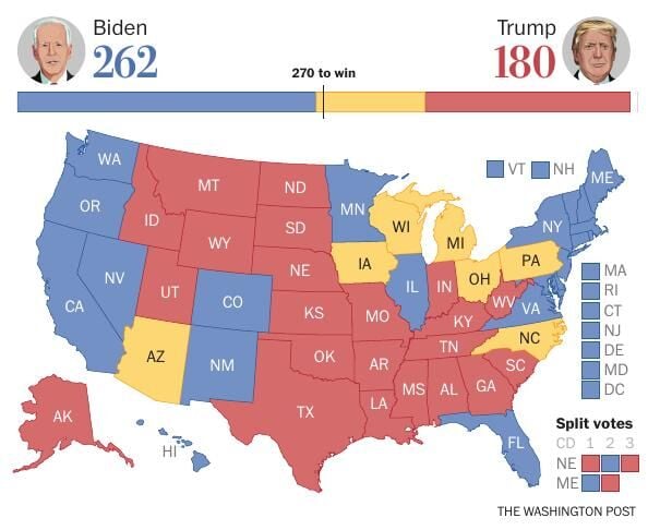 Analysis The 3 Most Likely Paths To Victory For Biden And Trump In