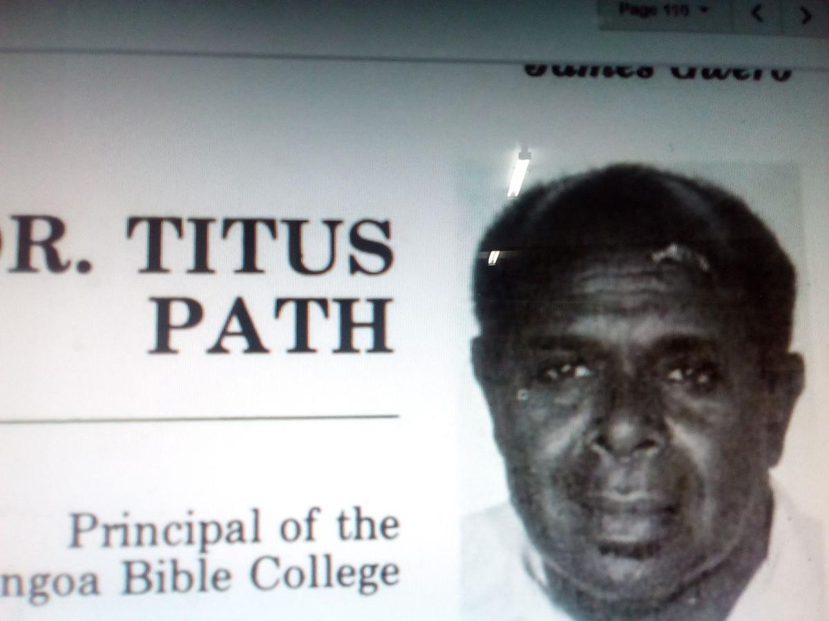Late  Dr. Titus Path, By Godwin Ligo