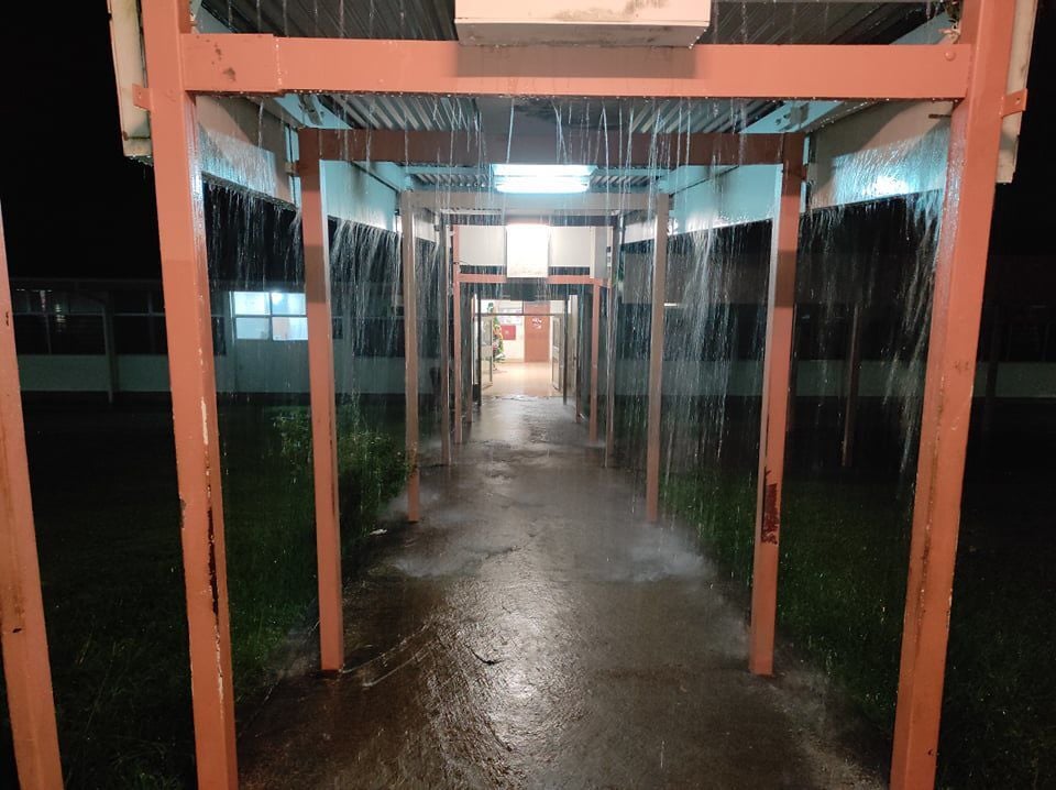 Maternity Ward Entrance Flooded During Heavy Rainfall
