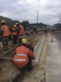 New footpaths are not designed to support vehicles or shipping containers – just feet!