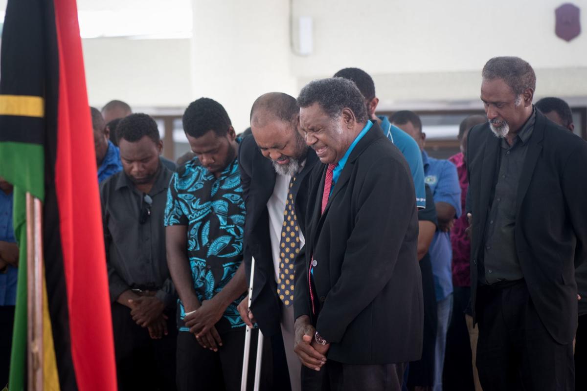 Donald Kalpokas lies in state