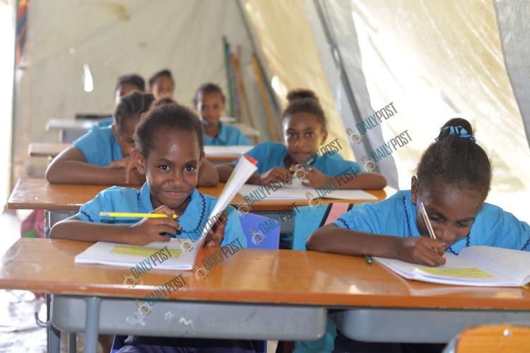 Sainte Jeanne D'Arc Grade 3 students still studying under tents News