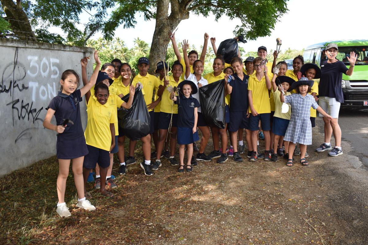 PVIS students clean surroundings during Sustainability Day