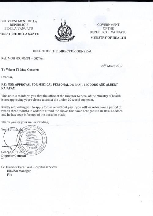 PSC responds to Chiefs' call for Dr Leodoro's reinstatement