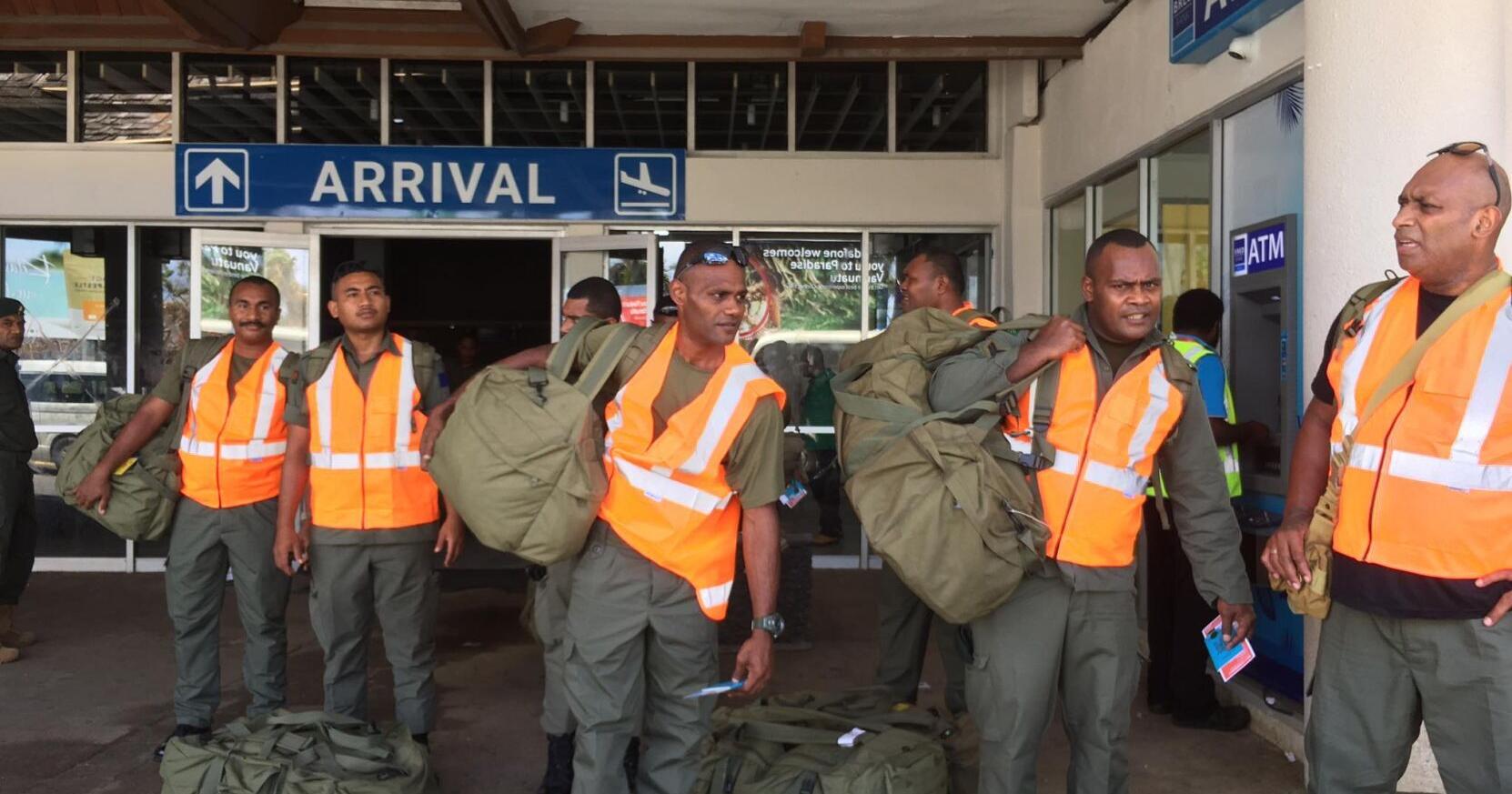 Fiji miliary officers arrive to help