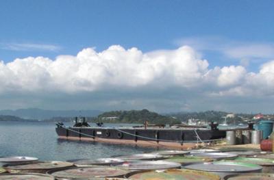 Temporary wharf arrives