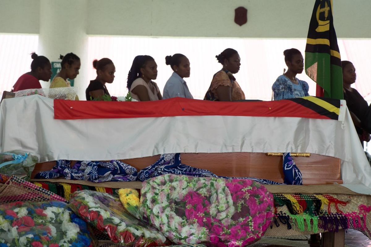 Donald Kalpokas lies in state