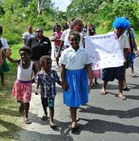 Strengthening Early Childhood Care and Education team celebrate Children’s day in Tanoliu