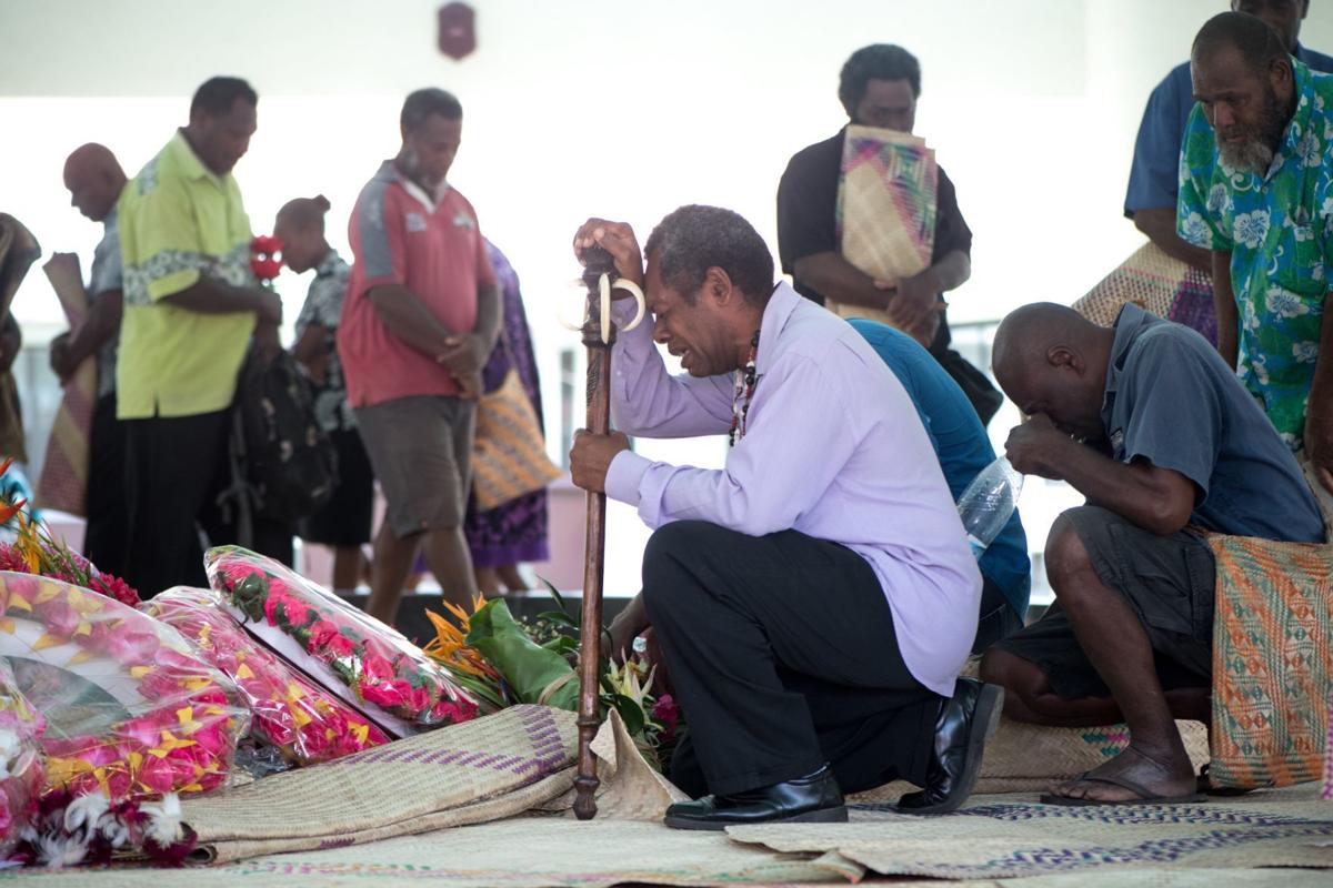 Donald Kalpokas lies in state