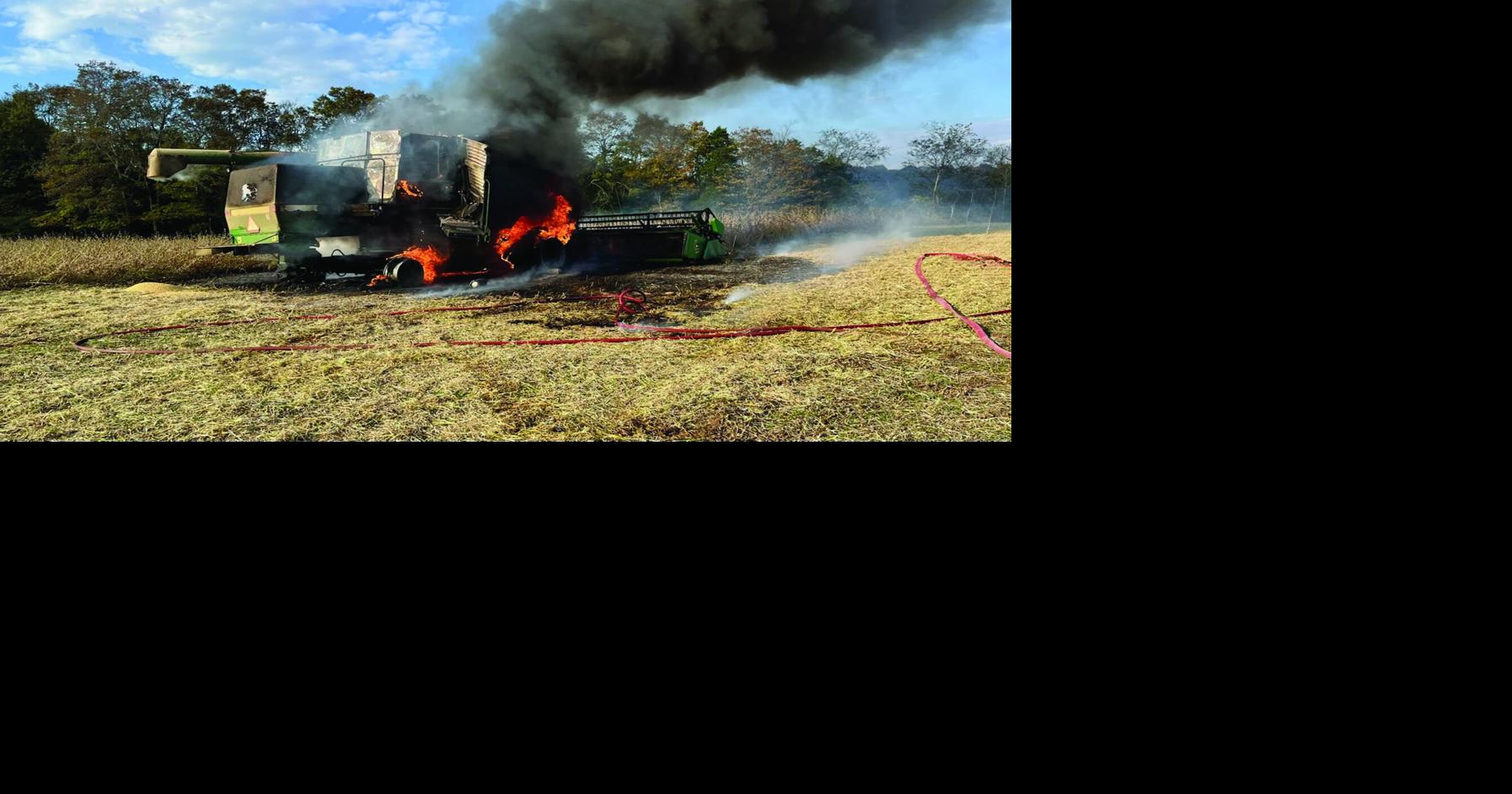Combine damaged after fire near fuel tank | News | dailypostathenian.com