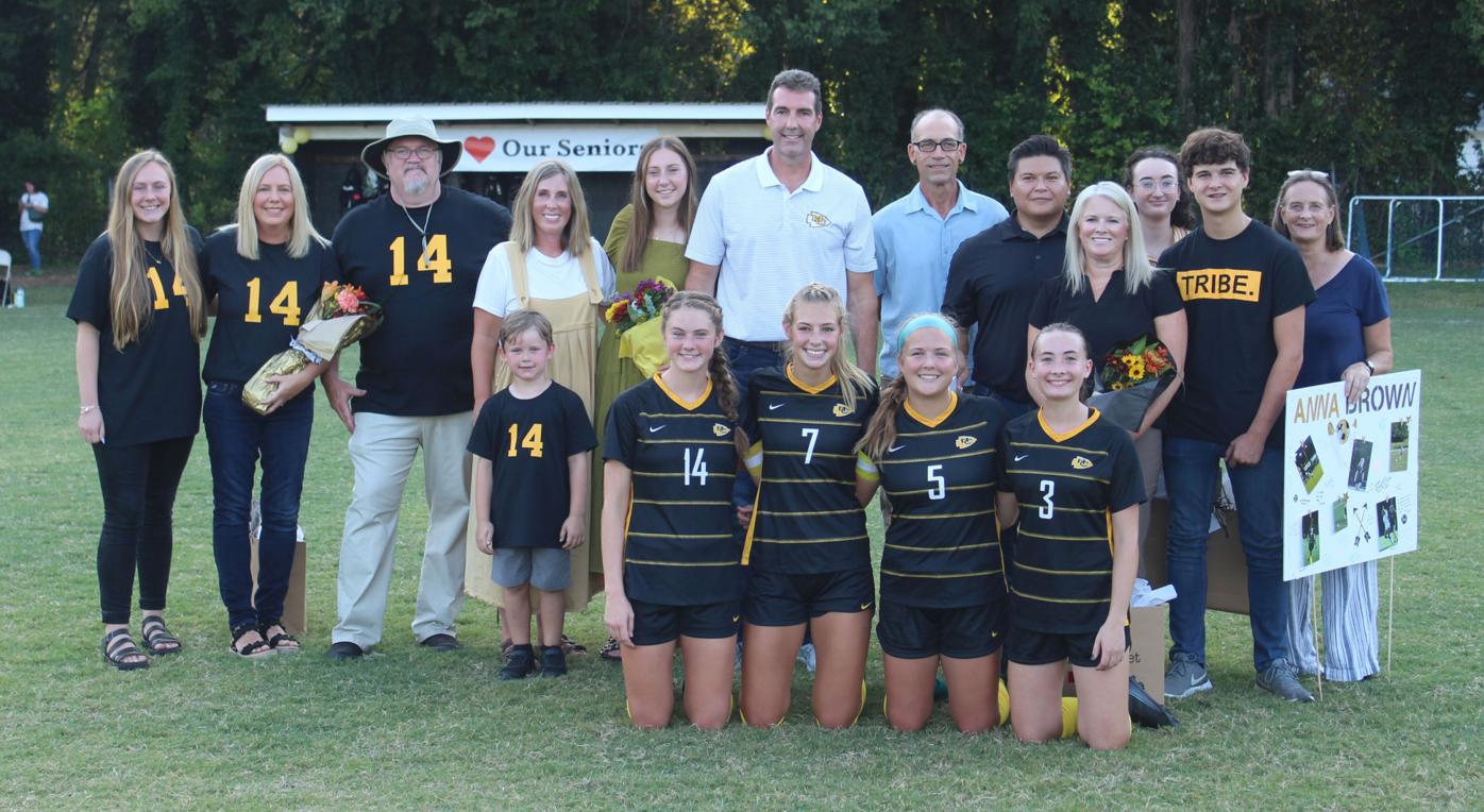 Soccer Lady Cherokees celebrate Senior Night
