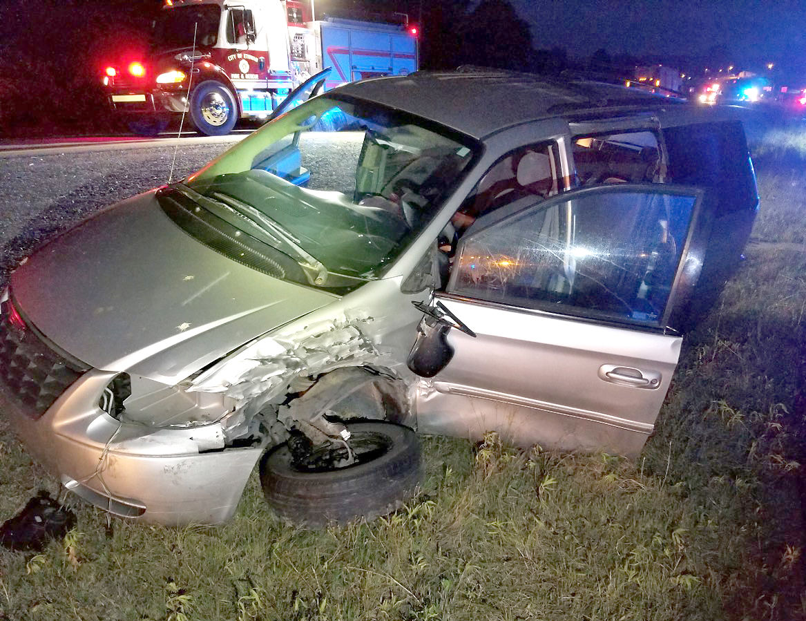 Wreck at an intersection near Etowah