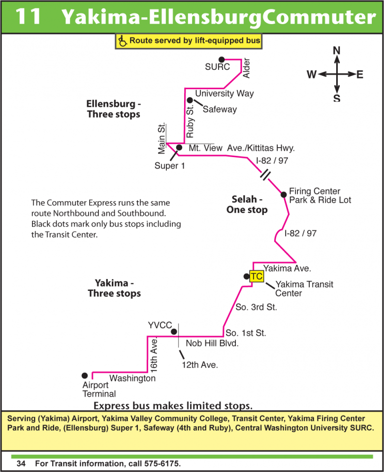 YakimatoEllensburg commuter bus service begins News