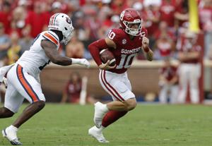 No. 11 Oklahoma's record 10 sacks and Mateer's late TD sink No. 22 Auburn and ex-Sooner QB Arnold