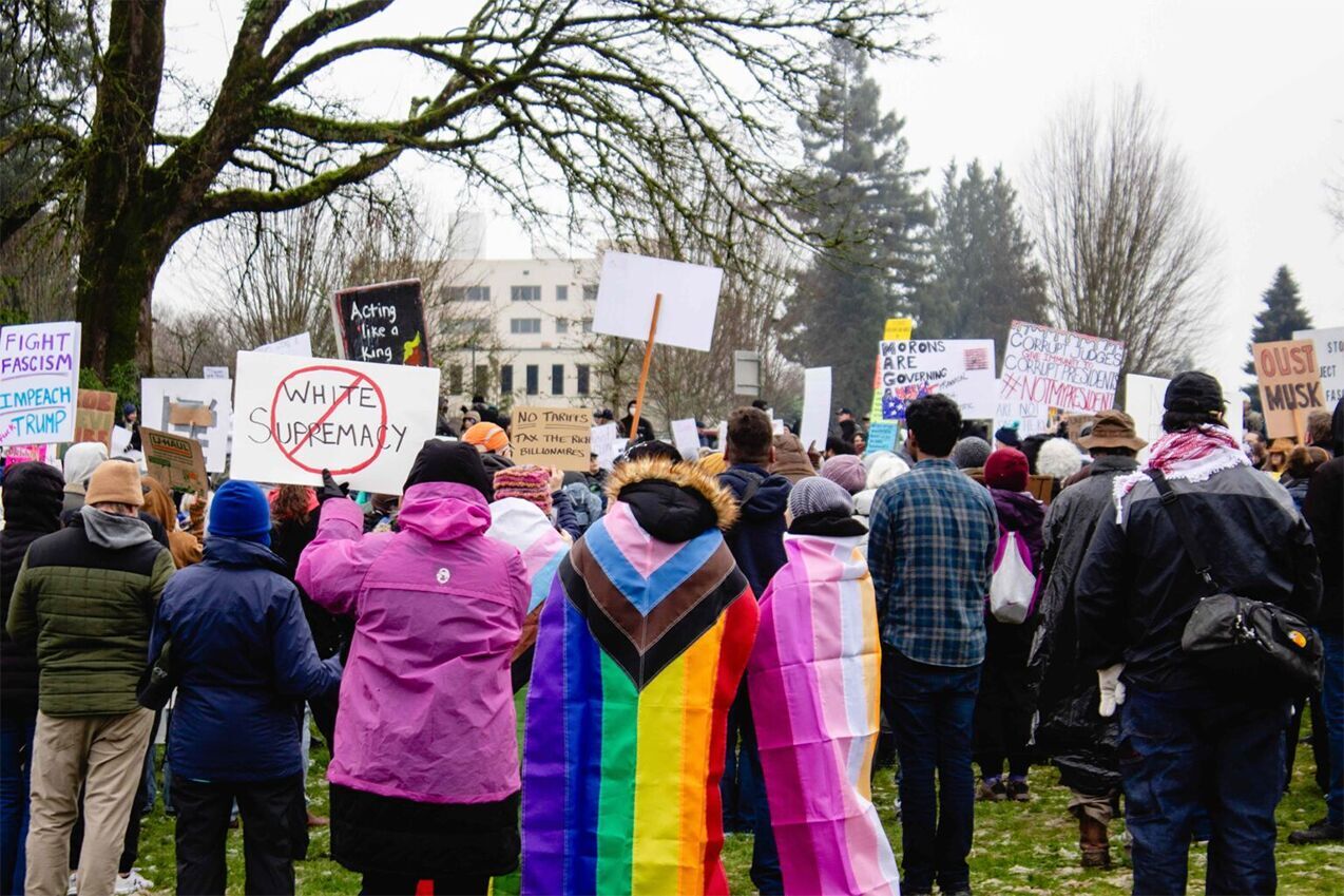 Hundreds gather at Washington state Capitol to protest Trump | News ...