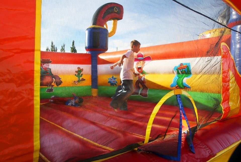 rent bouncy toys outside