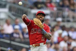 Adell's double in 8th drives in the game's first run as Angels beat Braves 4-0 and return to .500